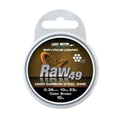 Savage Gear Savage - Raw49 Uncoated Brown Wire Trace 10m