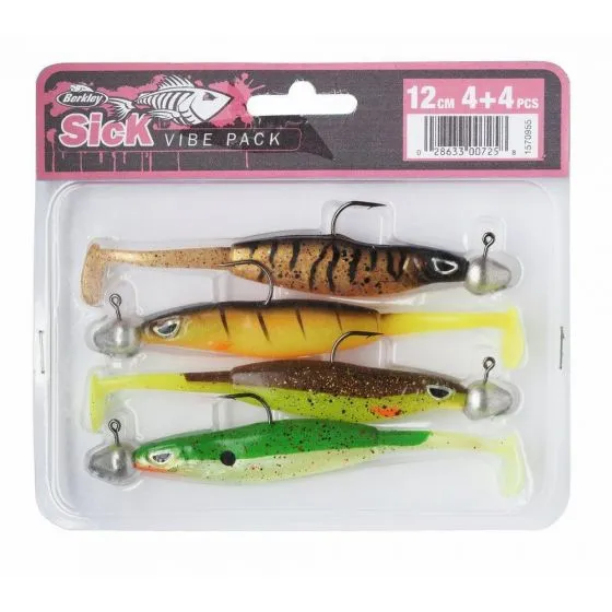 Berkley - Sick Vibe 12cm 4pc Pre-Rigged Bismuth 1 Berkley - Sick Vibe 12cm 4pc Pre-Rigged Bismuth